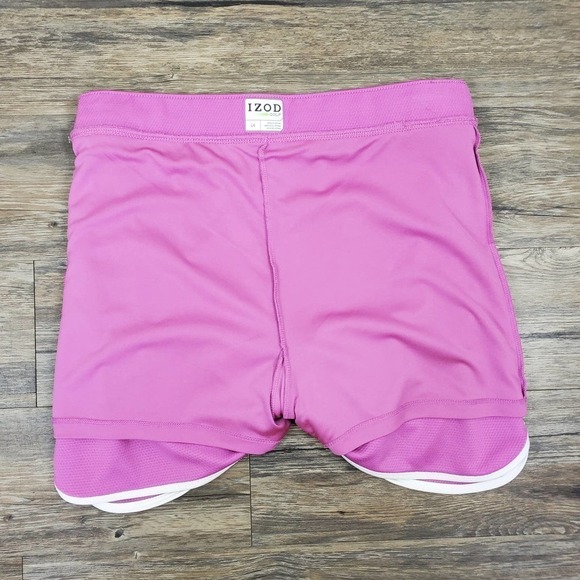 Izod Women Golf Mesh Adjustable Tie Waist Outdoor Sport Activewear Skort Sz L - Picture 9 of 10